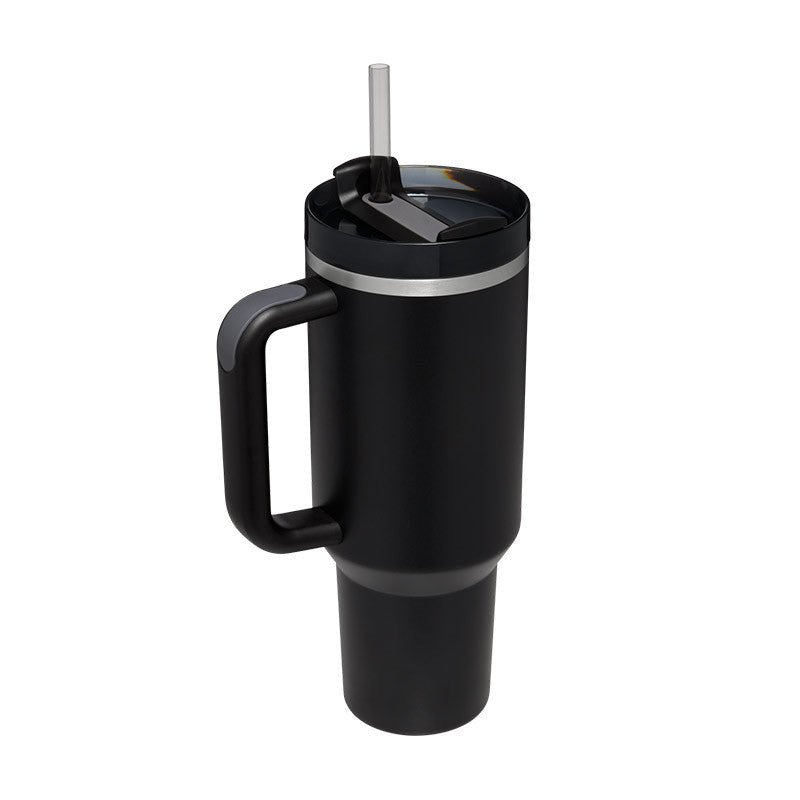 40 Oz Tumbler With Handle Straw Insulated, Stainless Steel Spill Proof Vacuum Coffee Cup Tumbler With Lid Tapered Mug Gifts For Valentine Lover Suitable For Car Gym Office Travel - Trendify Store