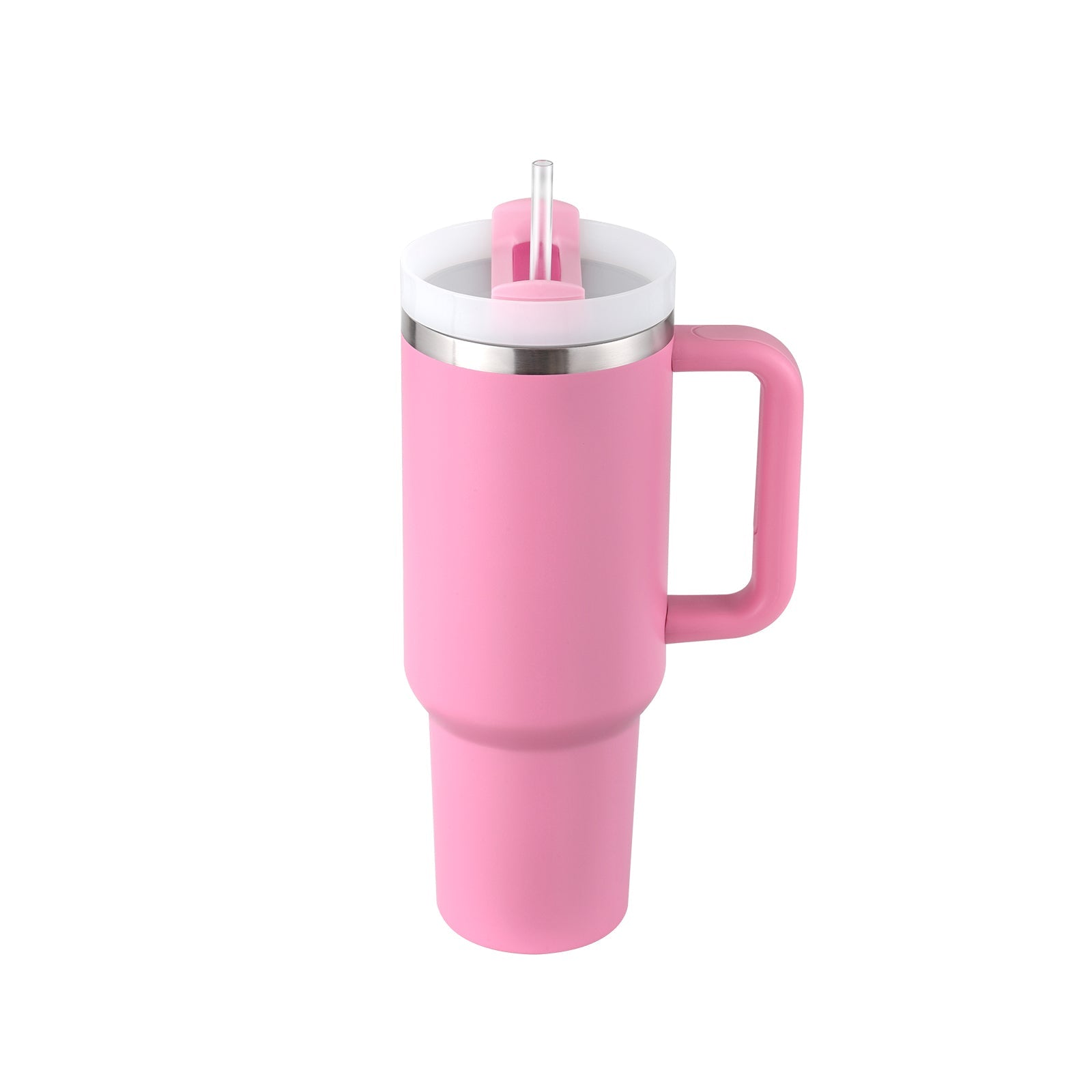 40 Oz Tumbler With Handle Straw Insulated, Stainless Steel Spill Proof Vacuum Coffee Cup Tumbler With Lid Tapered Mug Gifts For Valentine Lover Suitable For Car Gym Office Travel - Trendify Store