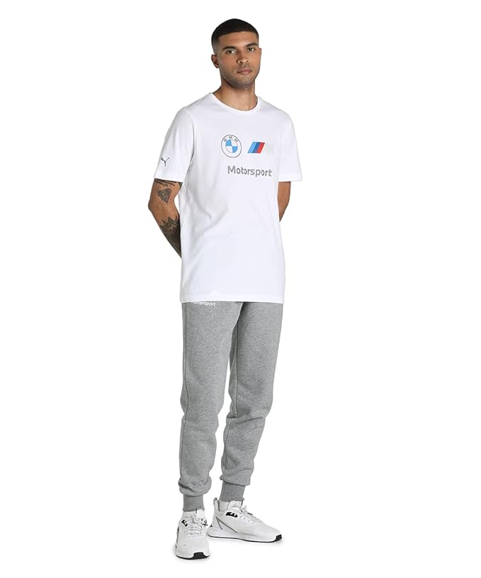 Puma Men's Regular Fit T-Shirt (White, M) - Trendify Store