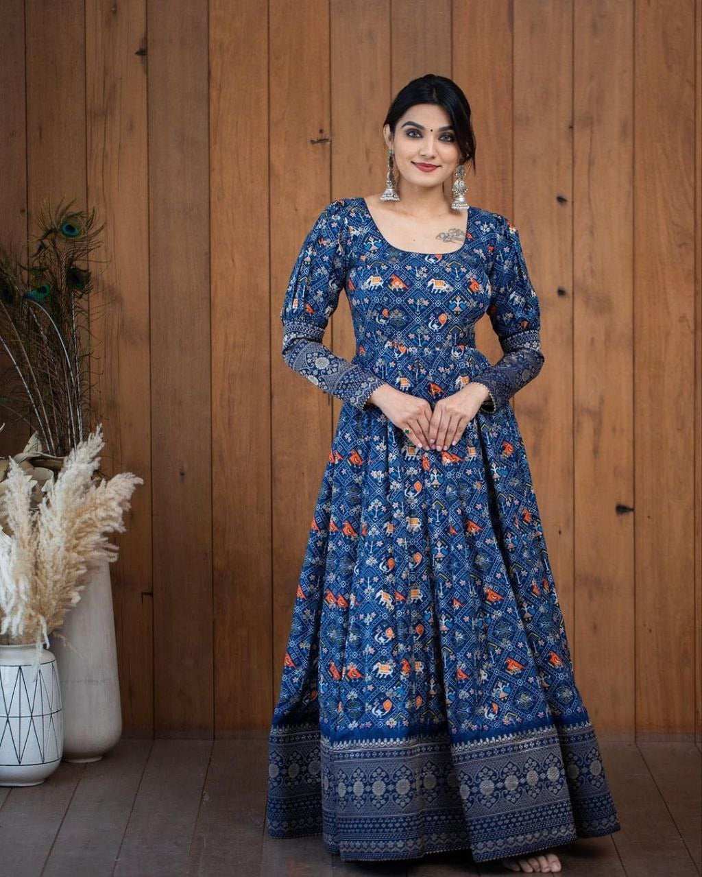 Stylish Fancy Trendy Printed Georgette Gown for Women for Parties, Weddings, Festivals, and Functions - Trendify Store