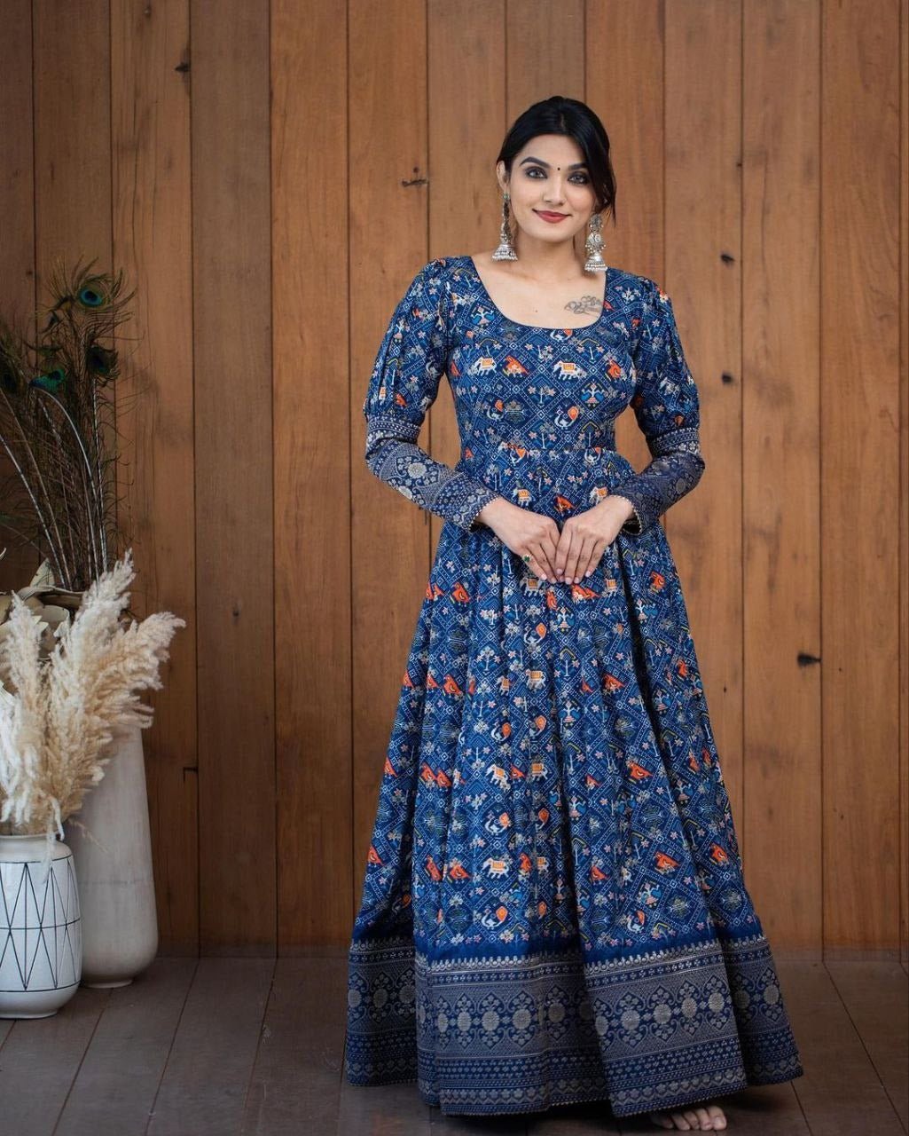 Stylish Fancy Trendy Printed Georgette Gown for Women for Parties, Weddings, Festivals, and Functions - Trendify Store
